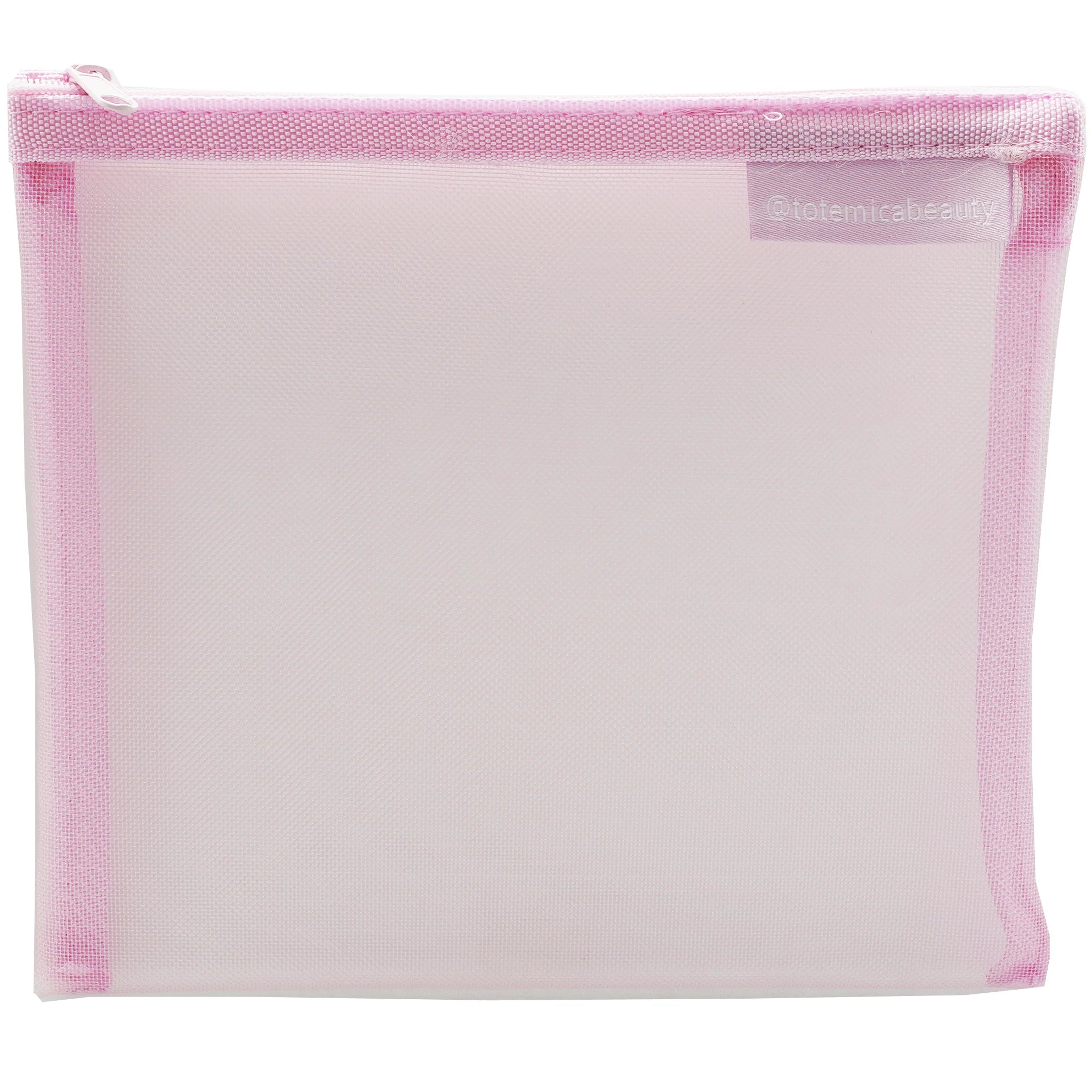 Estuche de Maquillaje de Malla Rosa Pequeño