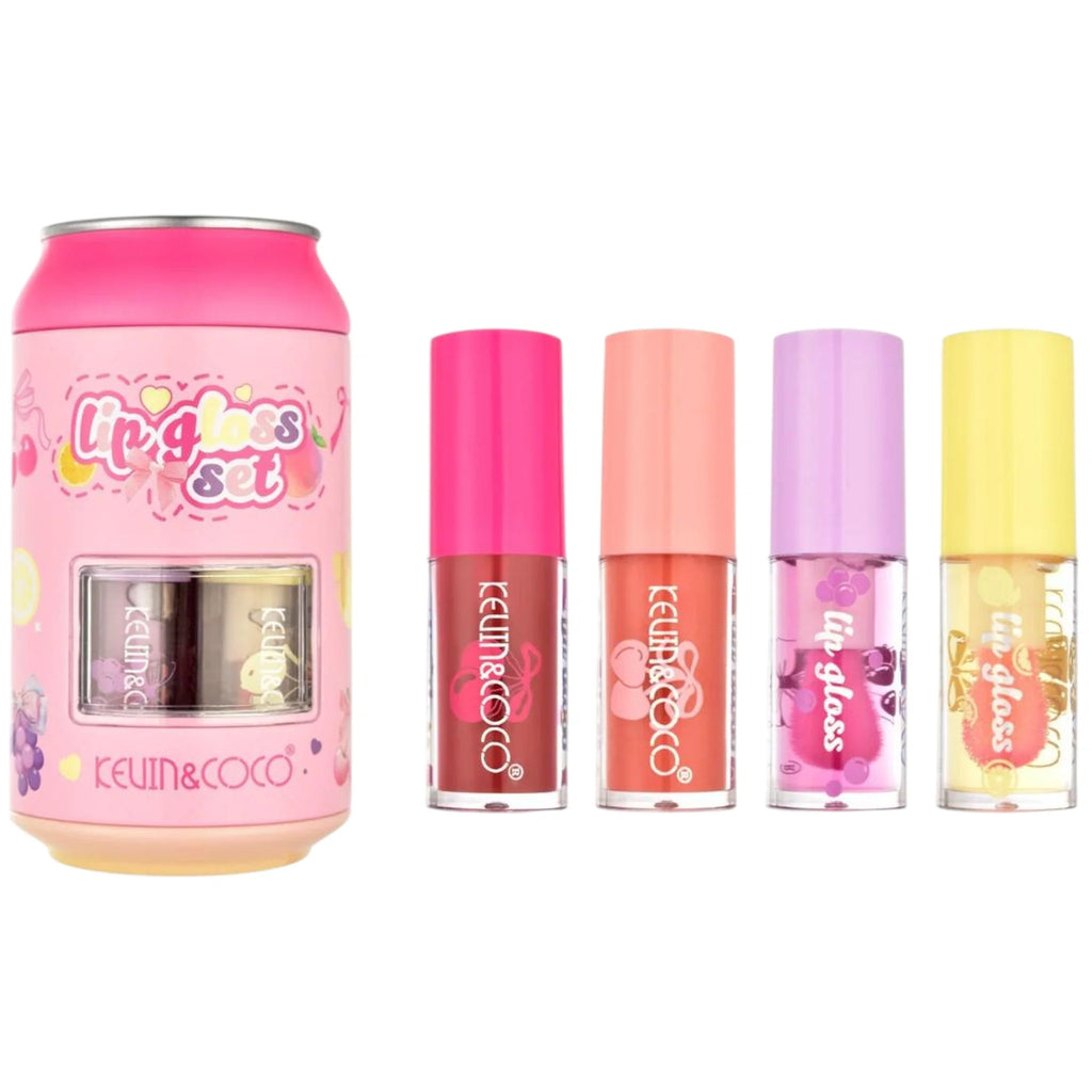 Set de 4 Brillos Labiales Soda – Kevin & Coco
